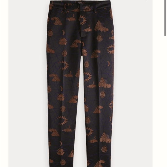 Scotch & Soda Cocktail Hour Jacquard Trouser. NWOT Celestial Print. Mens. - Picture 4 of 14